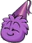 A purple Puffle Wearing a Princess Cap.