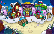 The Town during Pink Puffle Day