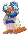 Gary and Darwin on the Club Penguin Times.