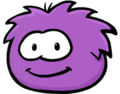 A purple puffle.