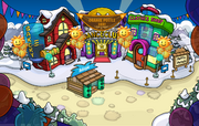 The Town during Orange Puffle Day