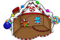 The Gingerbread House in-game.