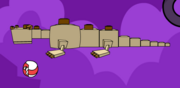 A view of the Box Dragon from far away in Puffle Launch.