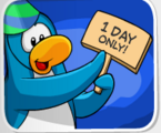 The announcement of it in The Club Penguin Times.