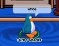 Avatar in the Club Penguin App.