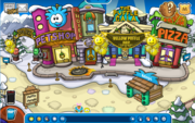 The Plaza during Yellow Puffle Day