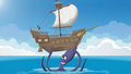 Giant Squid lifting the Migrator.