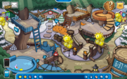 The Snow Forts during Yellow Puffle Day