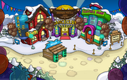 The Town during Brown Puffle Day