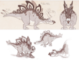 The concept art of a dinosaur.