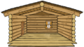 The Log Cabin in-game.