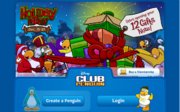 The second log-in screen advertising the Holiday Party 2011