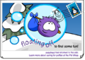 The message a purple puffle sends you when it runs away.