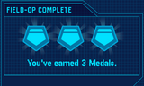 The three medals you receive after defeating Herbert.