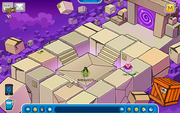 During preparing for the Puffle Party 2011.