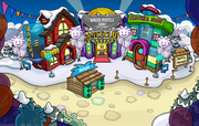 The Town during White Puffle Day