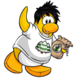 A penguin seen on the Club Penguin Membership Page.