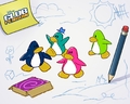 The Doodle Dimension in a Club Penguin wallpaper.