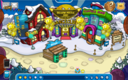 The Town during Yellow Puffle Day